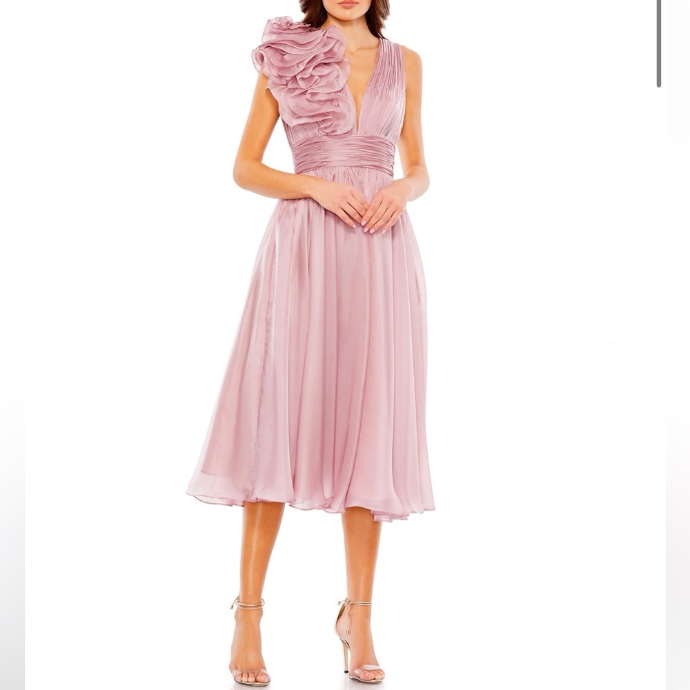 Mac Duggal 49494 Rose Short A Line Cocktail Tea
Length Ruffle Dress - Reemoly